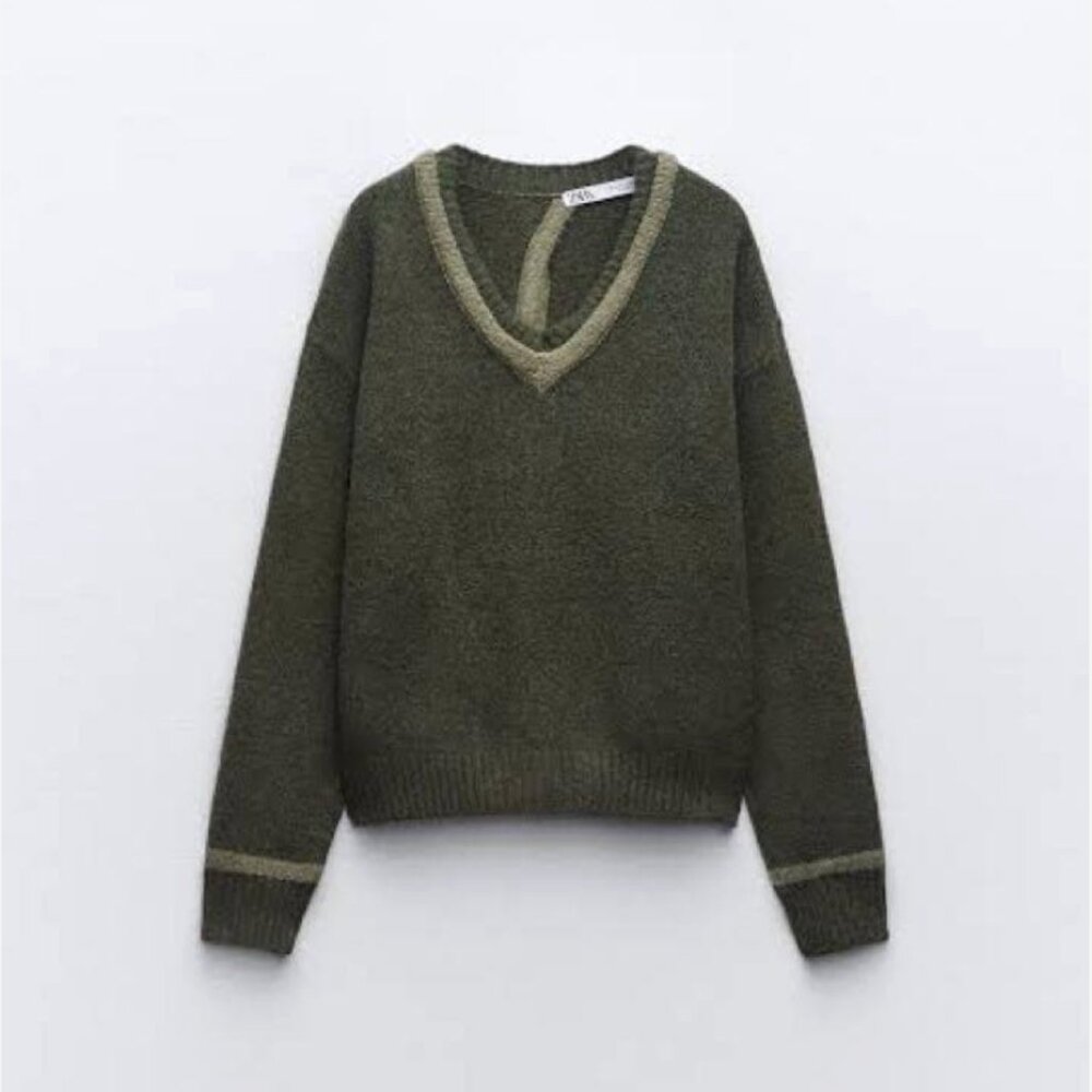 Zara Open Back Knit Sweater M - Picture 2 of 7
